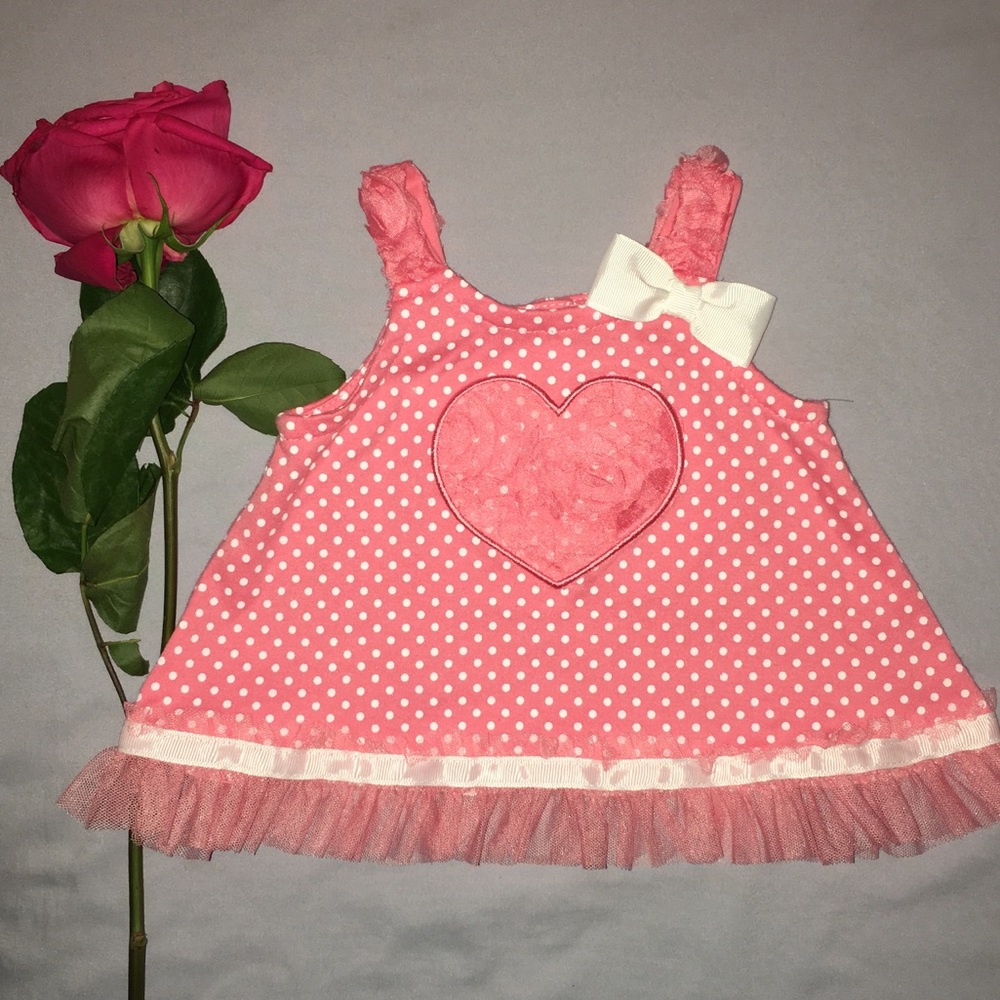 Cutie little pink poka dot dress